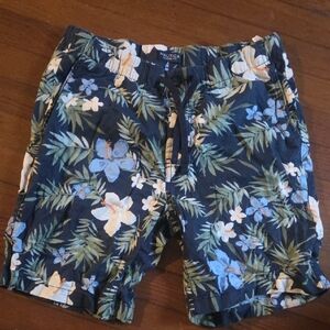 Nautica Tropical Floral Shorts - Blue and Green